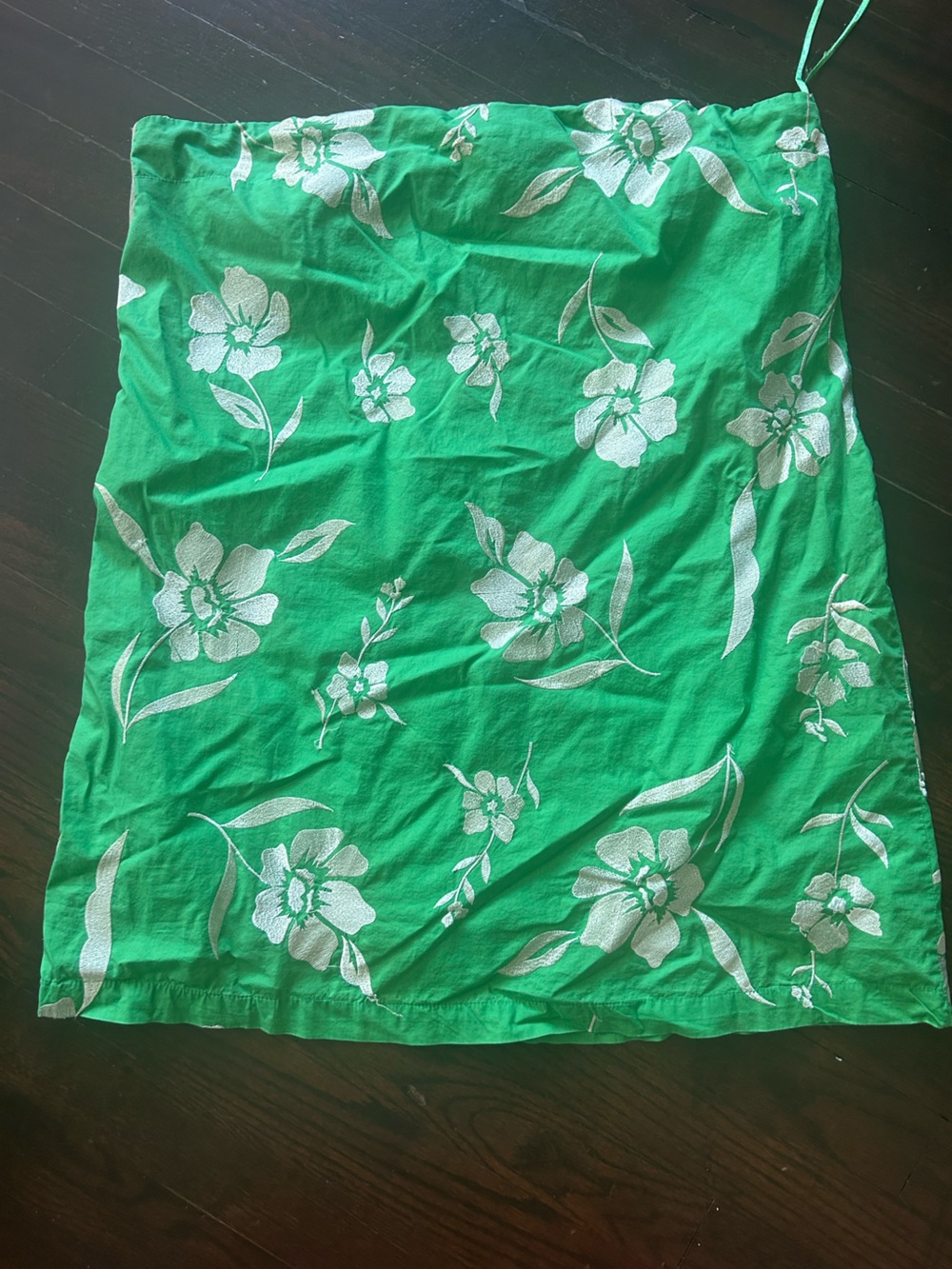 Free People Green Floral Jacquard strapless tunic top- Medium